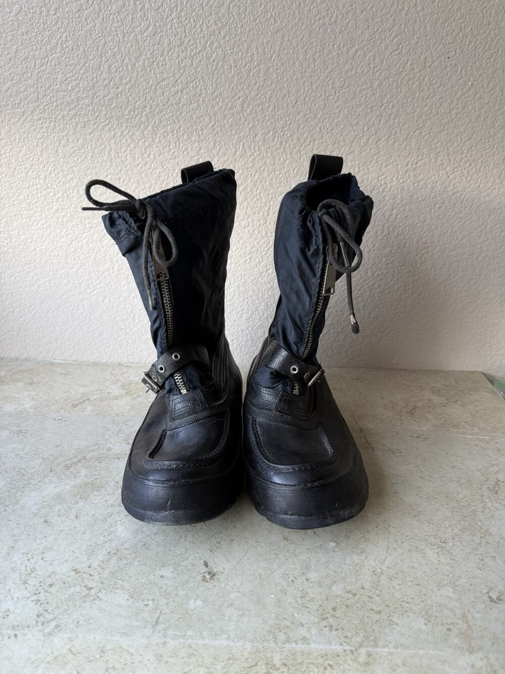 Vintage Trax Steel Shank Snowmobile Boots Navy Black Size 9
